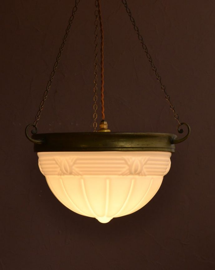 シャンデリア　照明・ライティング　アンティーク ハンギングボウル　(k-4224-z)