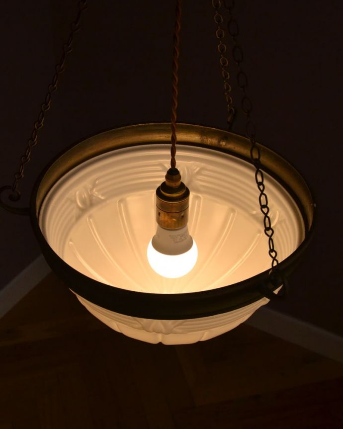 シャンデリア　照明・ライティング　アンティーク ハンギングボウル　(k-4224-z)