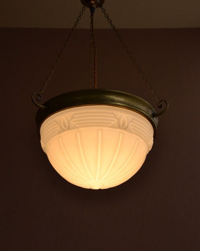 シャンデリア　照明・ライティング　アンティーク ハンギングボウル　(k-4224-z)