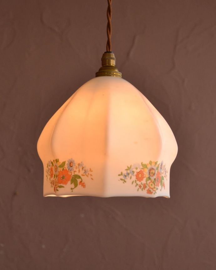 照明・ライティング　アンティーク シェード　。(k-4226-z)