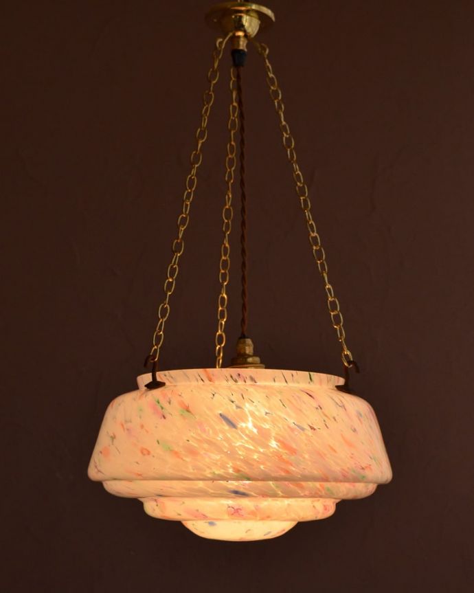 アンティークの照明、ハンギングボウル