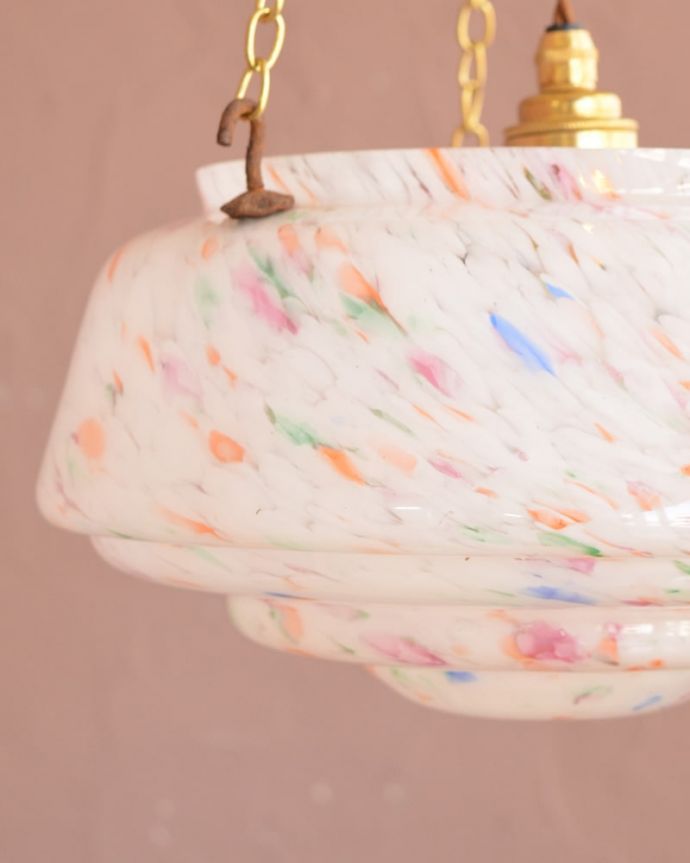 アンティークガラスのシェード