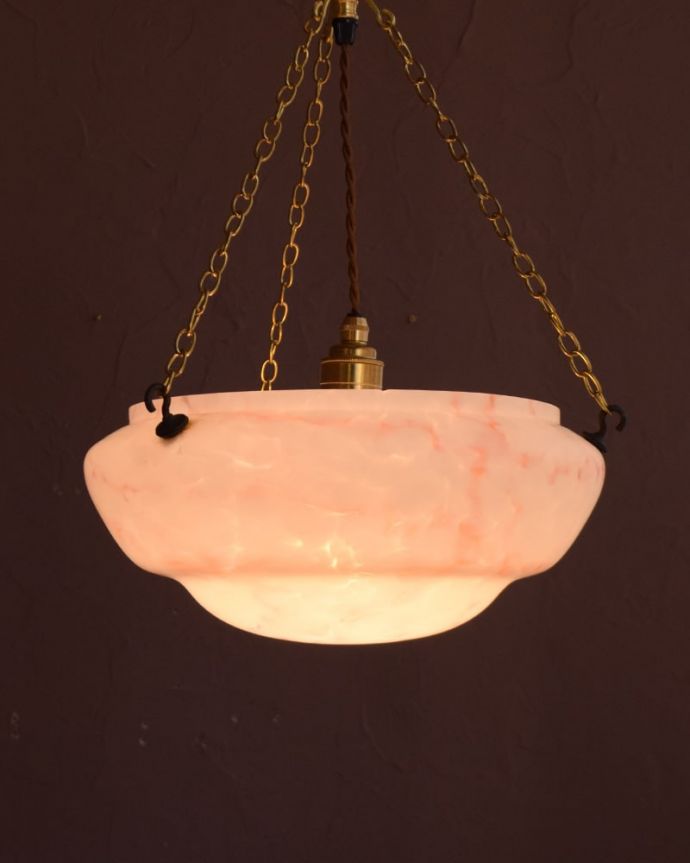 アンティークの照明、ハンギングボウル