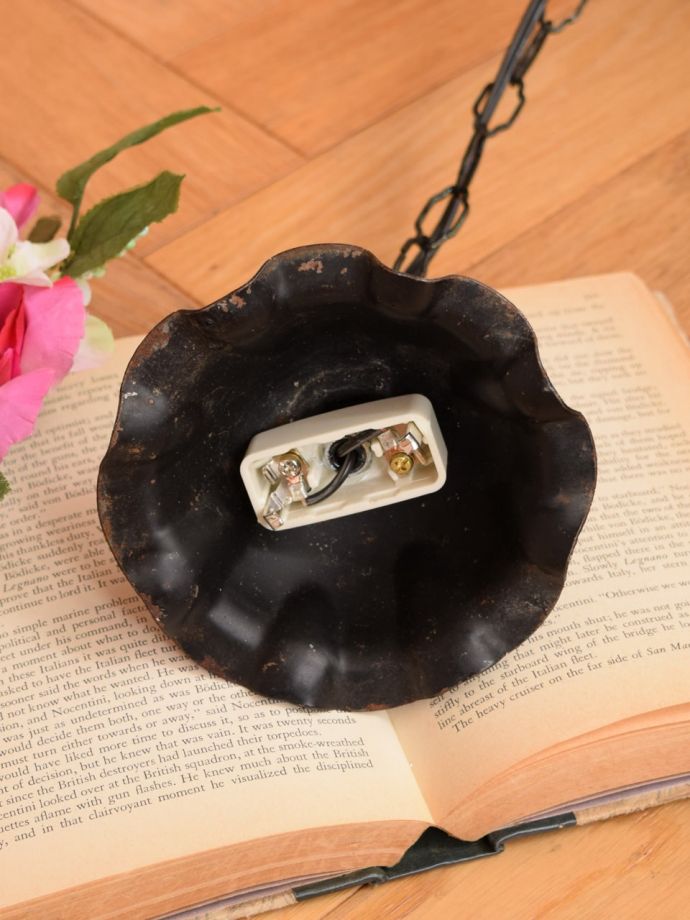 照明・ライティング アンティーク ペンダント 引っ掛けタイプです自分でも取り付け出来る引っ掛けシーリング仕様で加工してあります。(k-4492-z)