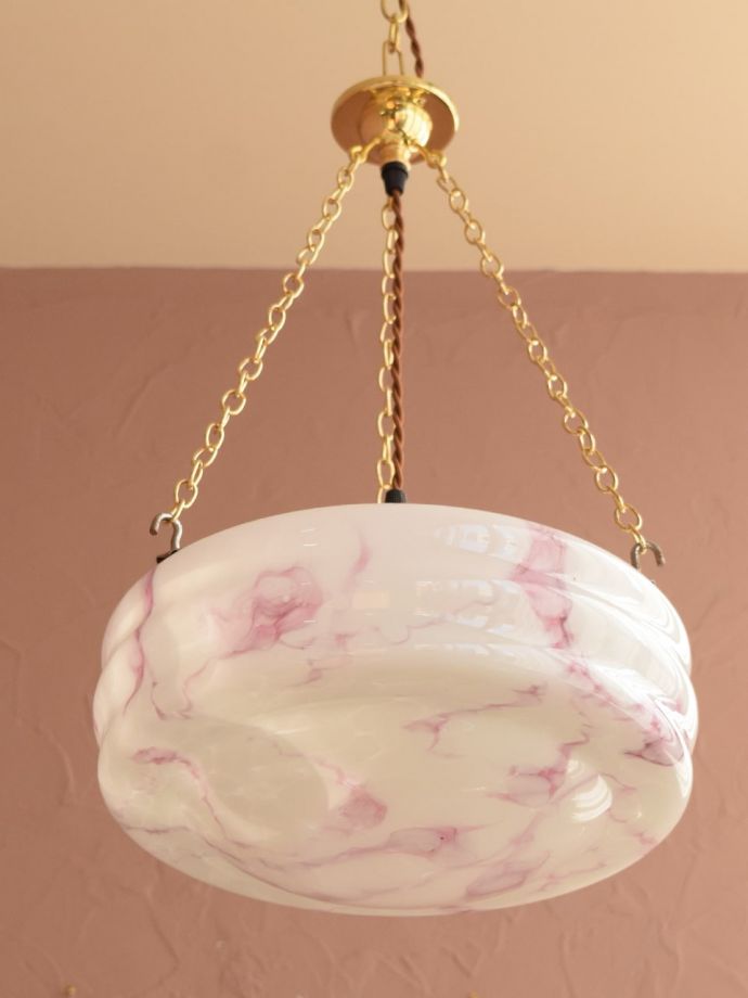 修復後のアンティーク照明器具