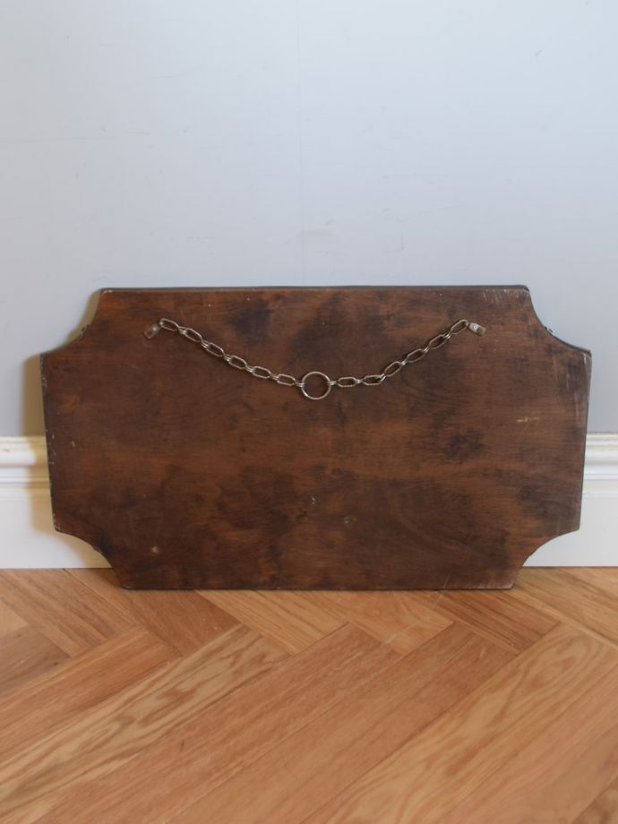 アンティークのおしゃれな壁掛け鏡、イギリスのカッティングミラー(k