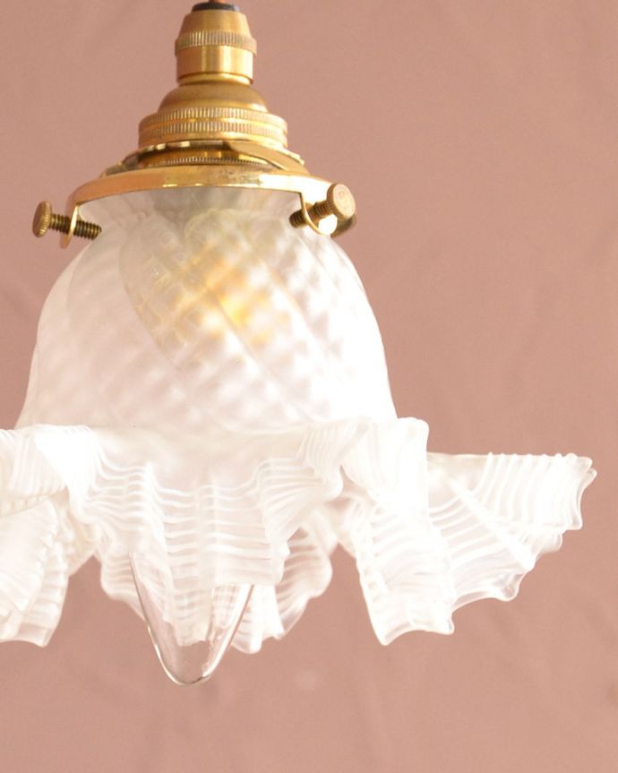 アンティークガラスのランプシェード