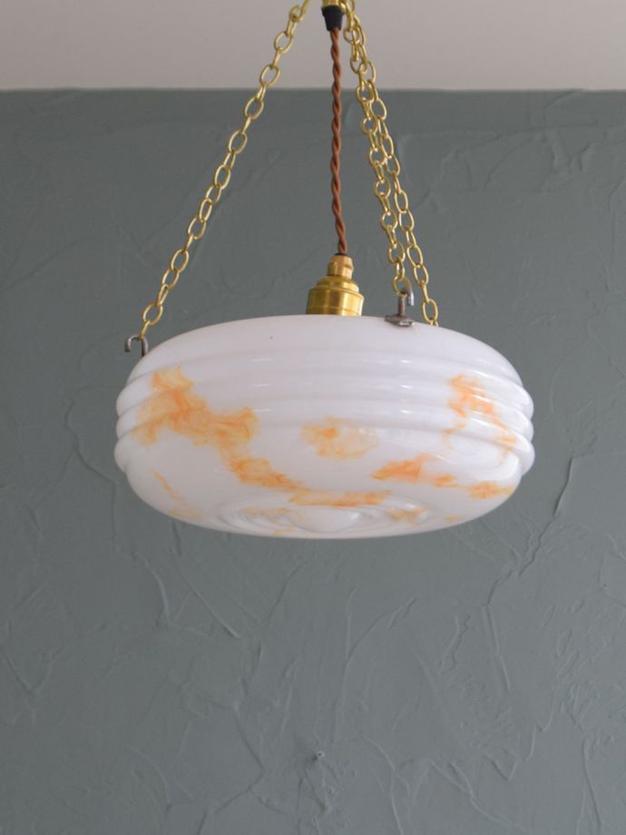 アンティークの照明、ハンギングボウル