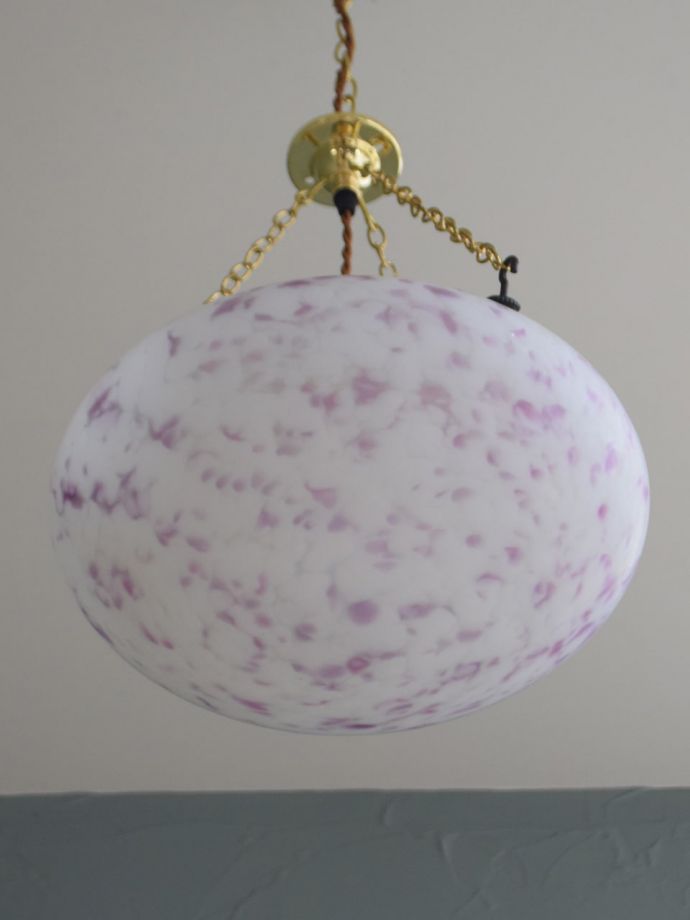 修復後のアンティーク照明器具