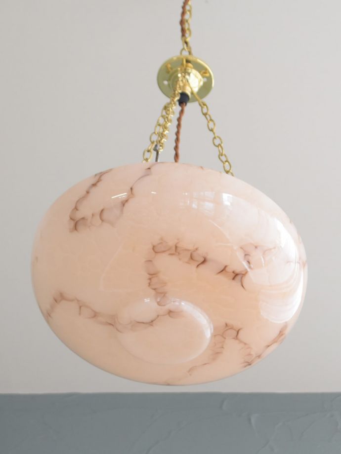 修復後のアンティーク照明器具