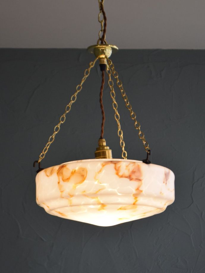 アンティークの照明、ハンギングボウル