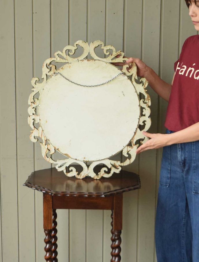 アンティークミラーの裏側