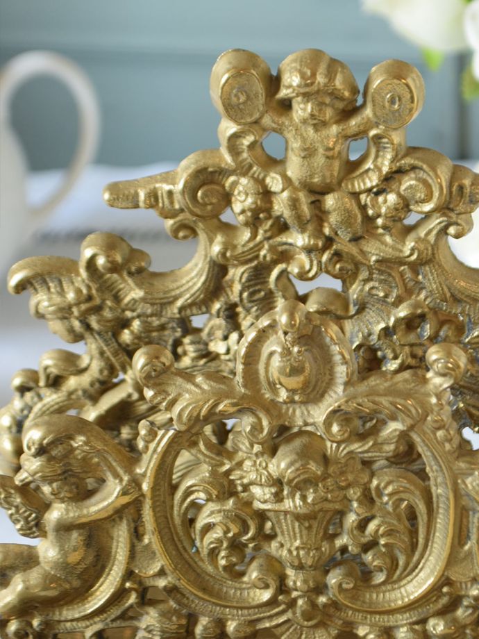 アンティーク真鍮製のレターラック