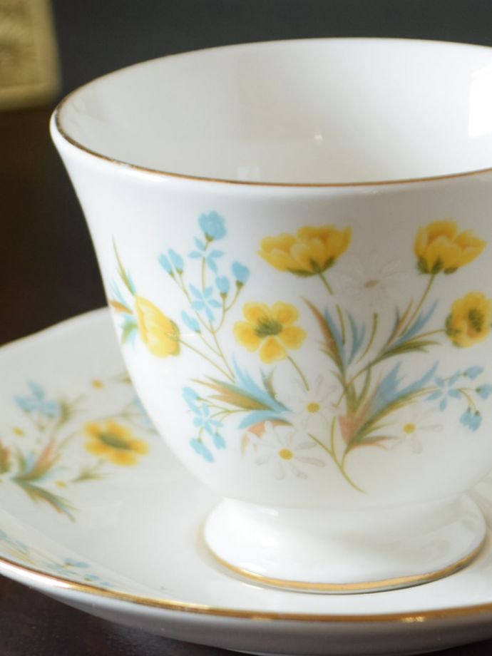 Colcloughのアンティークカップ&ソーサー