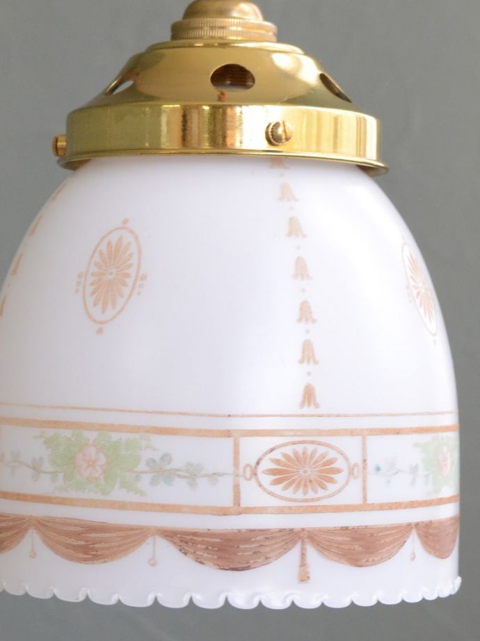 アンティークガラスのランプシェード