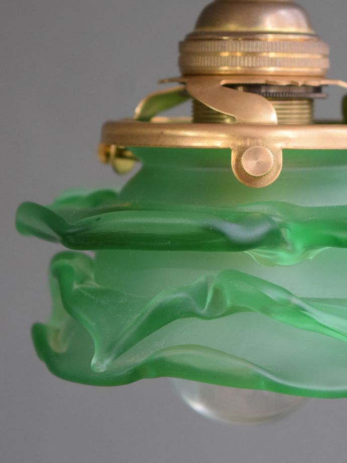 アンティークガラスのランプシェード