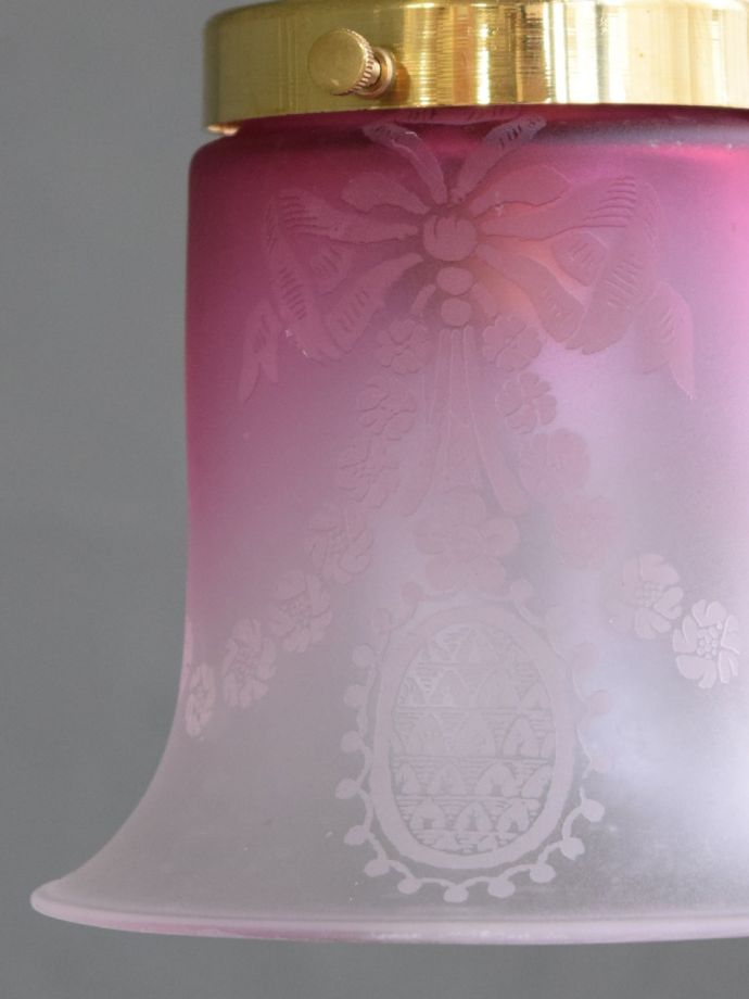 アンティークガラスのランプシェード