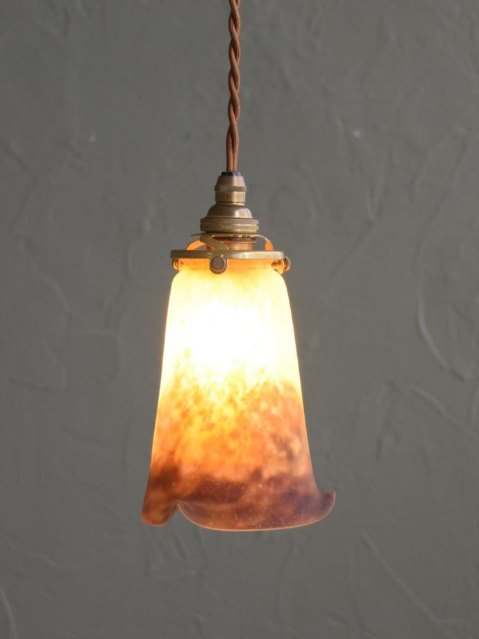 フランスのアンティーク照明、Muller（ミューラー）兄弟のペンダント