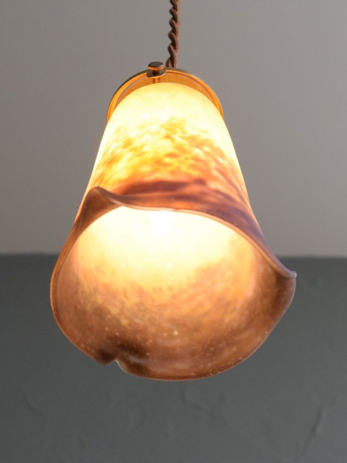 フランスのアンティーク照明、Muller（ミューラー）兄弟のペンダント
