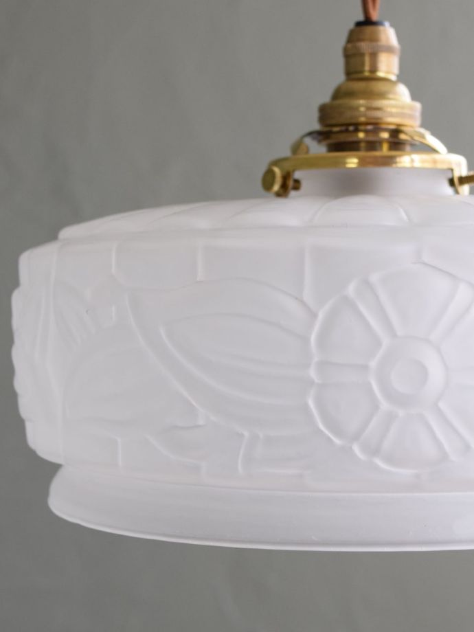 アンティークガラスのランプシェード