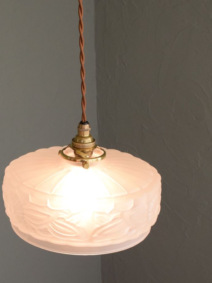 アンティークのガラスシェード