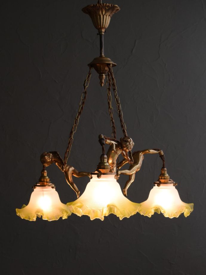 ＊アンティーク照明器具＊　高級品 OCH016 8 BULBS CHANDELIER - POINT NO.39｜東京｜五反田｜真鍮照明