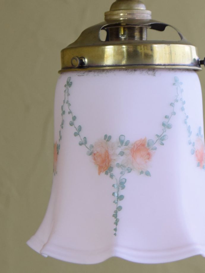 アンティークガラスのランプシェード