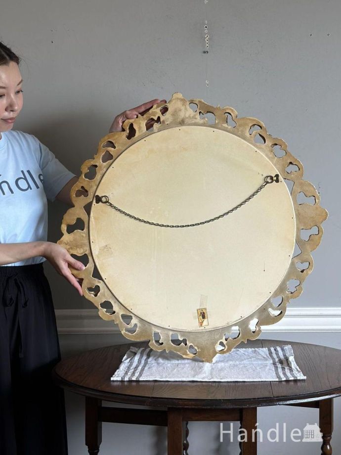 アンティークミラーの裏側