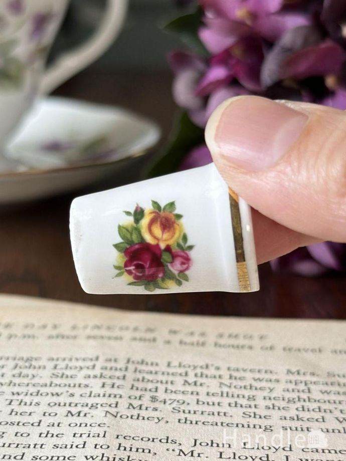 ロイヤルアルバートのシンブル、イギリスのアンティーク雑貨(k-5724-z