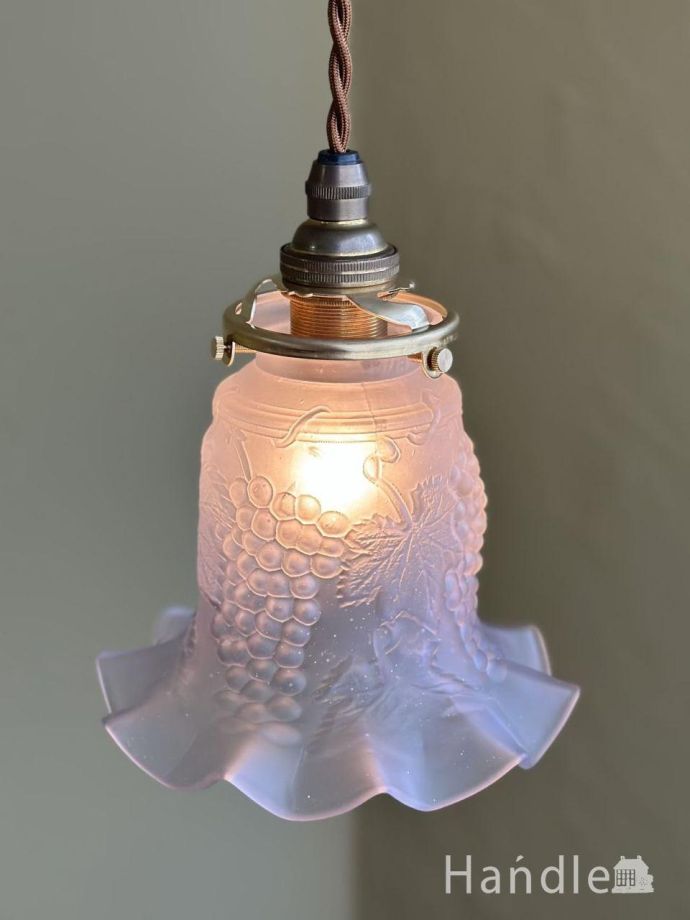 アンティークのガラスシェード