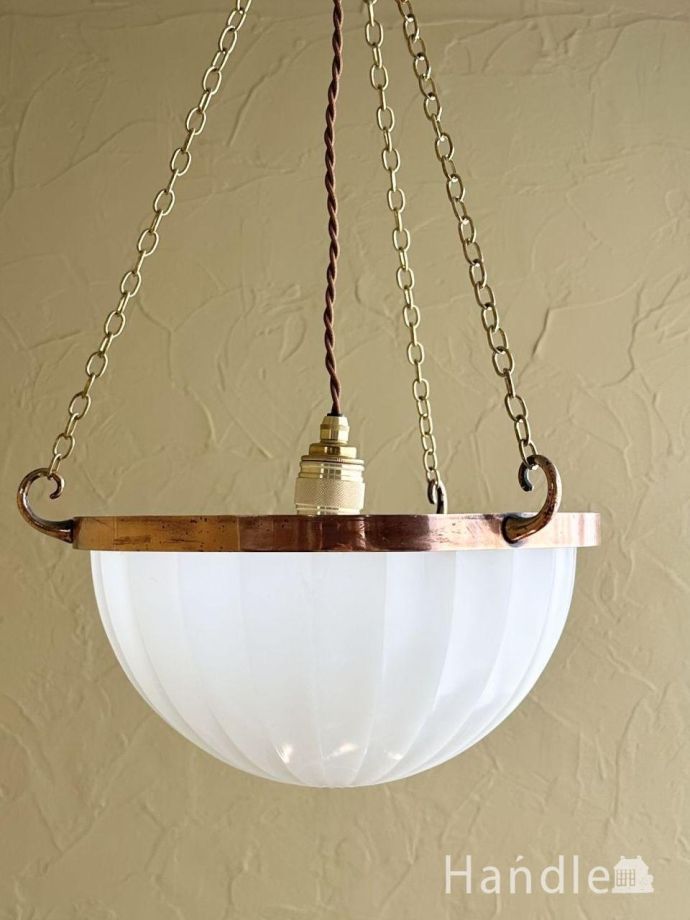 アンティークの照明、ハンギングボウル