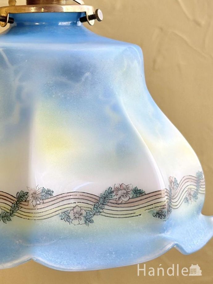 アンティークガラスのランプシェード