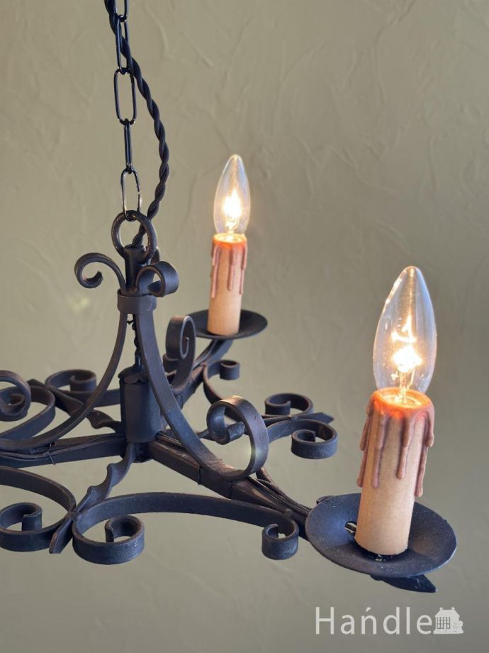 アンティークのお花のシャンデリア