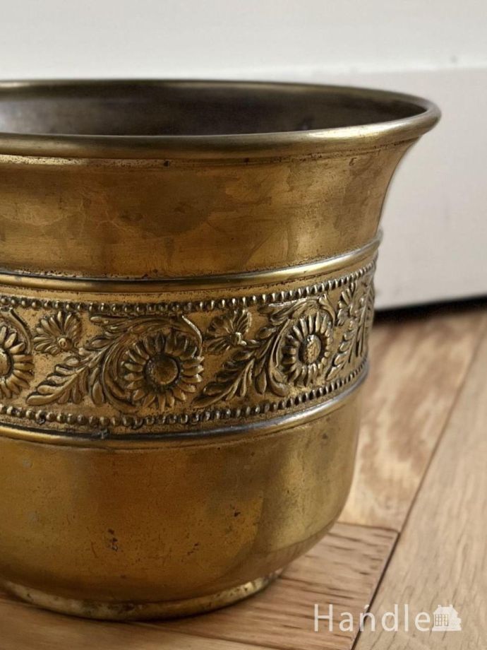 アンティーク真鍮製のプランツカバー