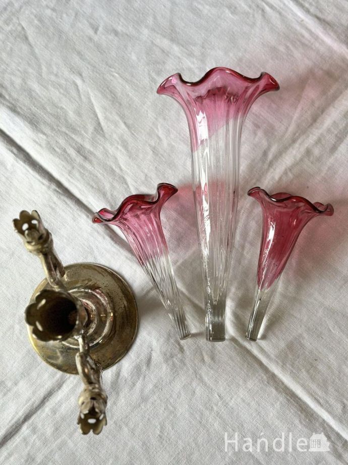 アンティークのシルバーの花器