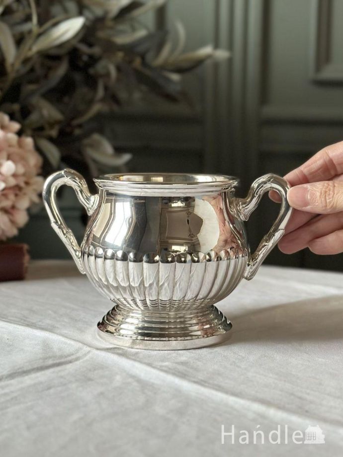 イギリスから届いた5点のティーセット、アンティークシルバープレート