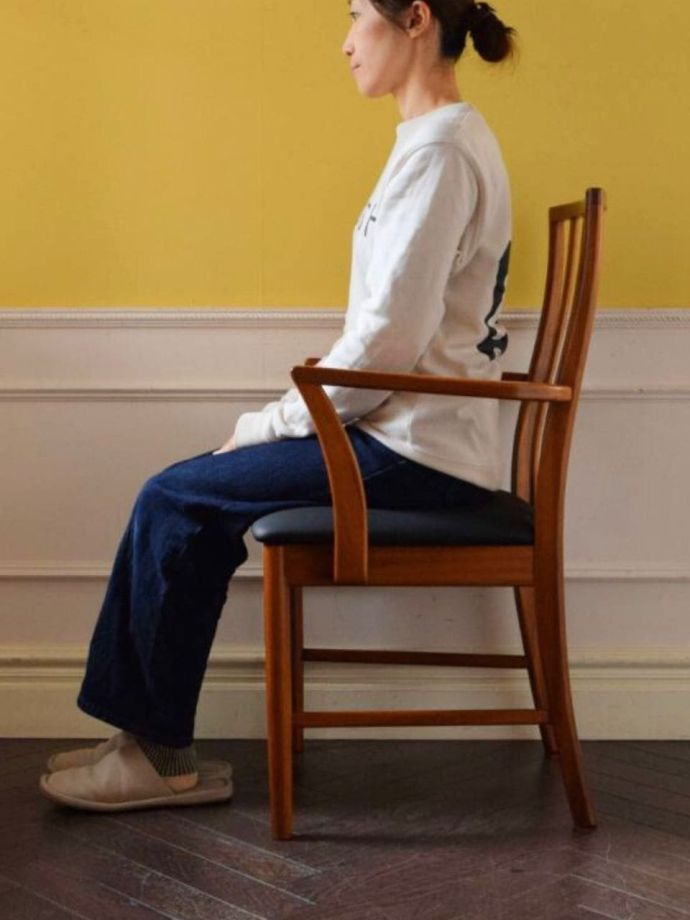 ビンテージチェアの掛け心地