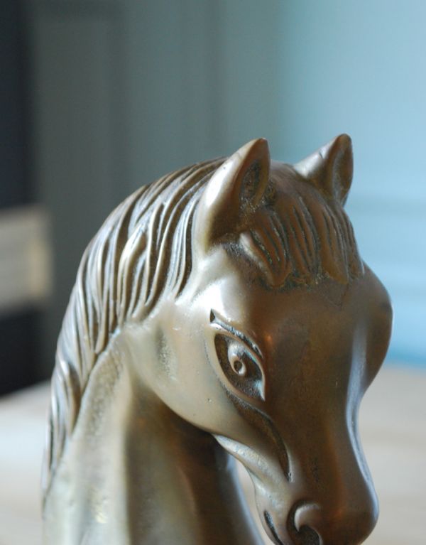 イギリスのアンティーク雑貨、馬のオブジェ(m-1259-z)｜アンティーク雑貨