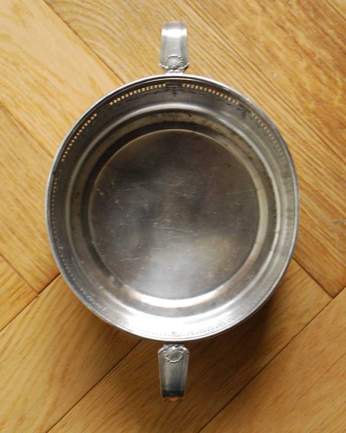 テーブルウェア(食器) アンティーク雑貨 英国の銀食器、Mappin&Webb(マッピン&ウェッブ)アンティークシルバーのボールコンポート。アンティークなので多少のキズ・汚れがある場合があります。(m-1882-z)