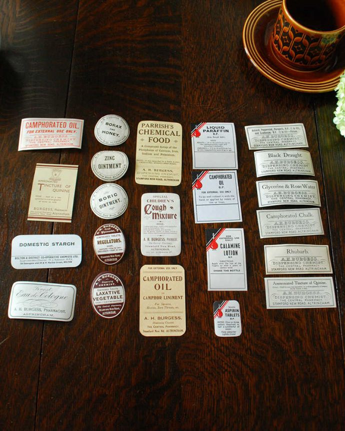 めずらしいアンティークのラベル