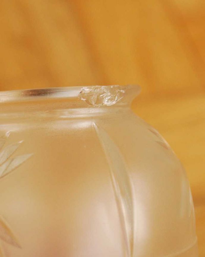 ペンダントライト　照明・ライティング　品のあるお花模様のアンティークシェードペンダントライト（コード・シャンデリア電球・ギャラリーA付き）。縁の一部にキズがあります。(m-2046-z)