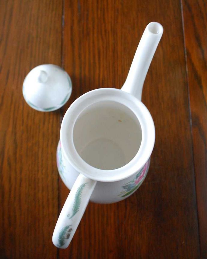 スージークーパー　アンティーク雑貨　スージークーパーの「フレグランス」シリーズ、バラとすみれがキレイなアンティークポット。上から見るとこんな感じです状態のいいものだけを選んでいますが、アンティークなのでキズや欠けがある場合があります。(m-2209-z)