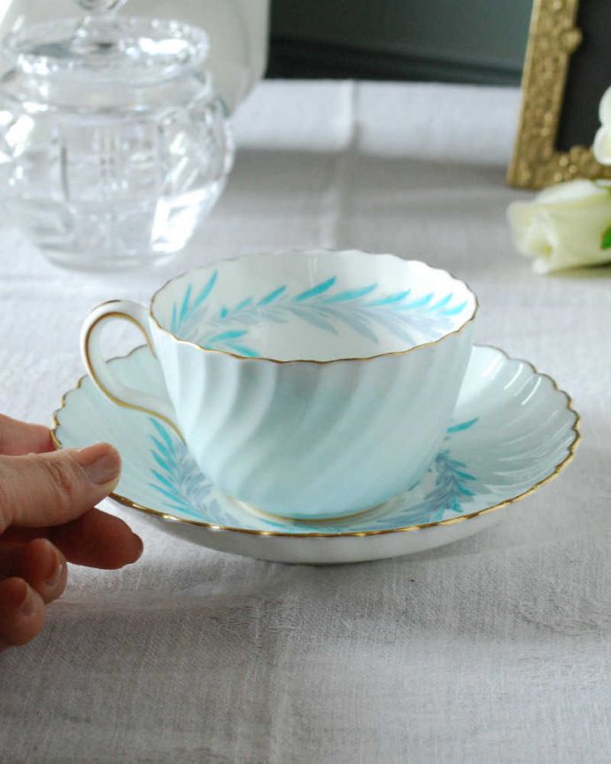 ブルーが美しいミントン社のアンティークカップ＆ソーサー(m-2615-z