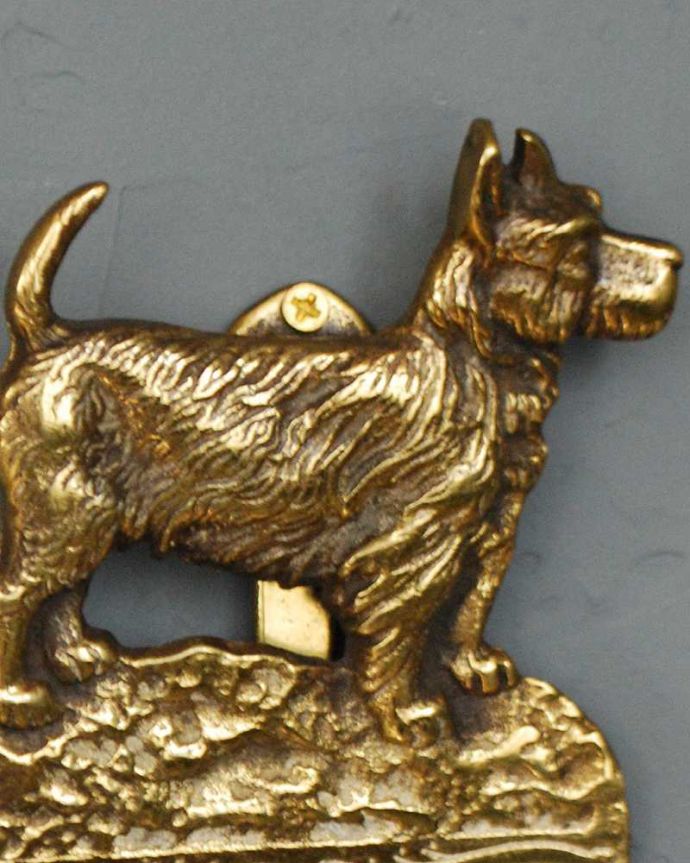 アンティーク 真鍮の雑貨 アンティーク雑貨 イギリスで見つけた真鍮のアンティークドアノッカー(アバディーンテリア)。落ち着いた輝きが大人の雰囲気真鍮製なので、使っていくごとに味わい深い色合いに変化していきます。(m-2839-z)