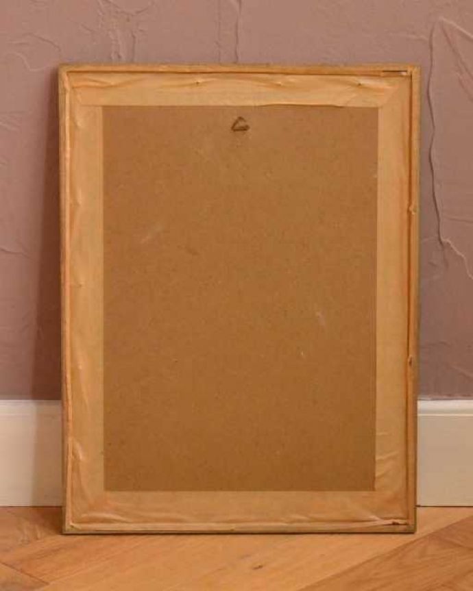 アンティーク その他の雑貨　アンティーク雑貨　壁に掛けるだけで華やかになるルドゥーテのバラのアンティークフレーム。後ろから見ると･･･こんな感じで壁に引っ掛けられるようになっています。(m-3508-z)