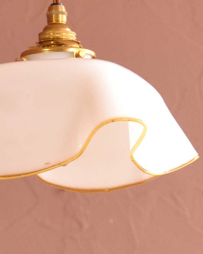 アンティークガラスのランプシェード