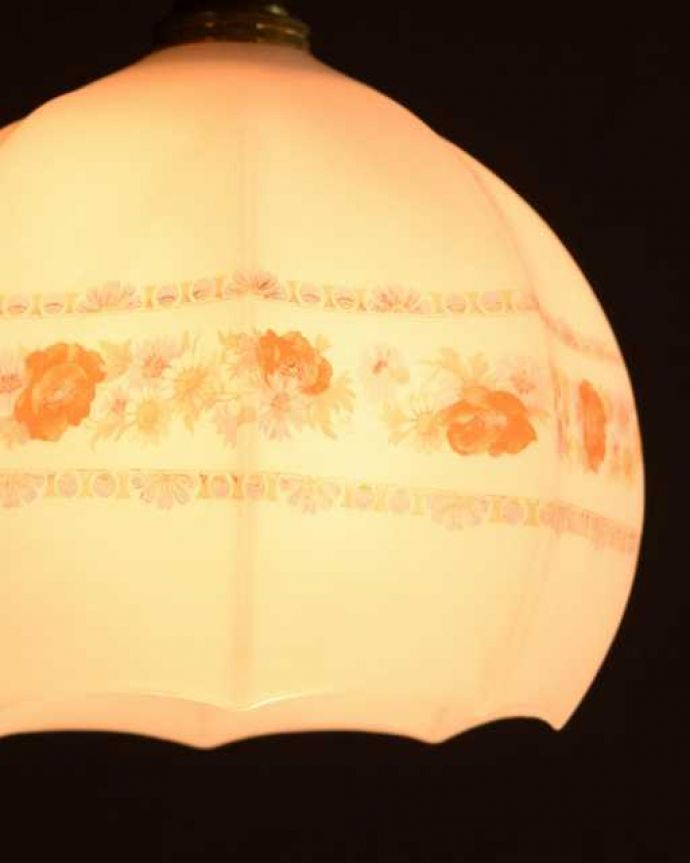 ペンダントライト　照明・ライティング　アンティークの可愛らしいペンダントライト（コード・シャンデリア電球・ギャラリーなし）。。(m-3696-z)