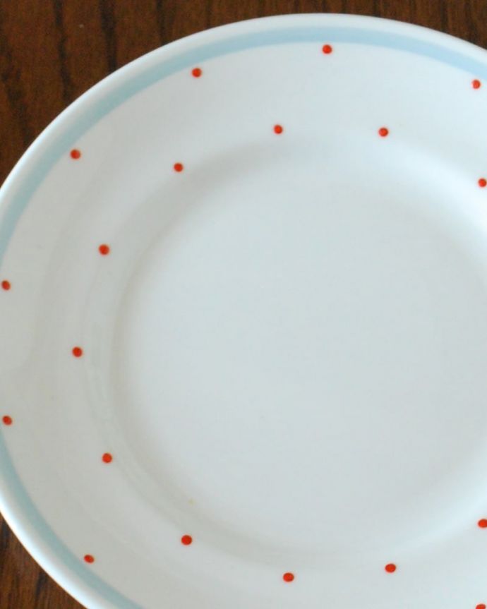 スージークーパー　アンティーク雑貨　英国から届いたスージークーパーのレイズドスポットシリーズのプレート。人の心を元気にするレイズドスポット手で触ってみると、小さなドットの一つ一つが少し突起しているスージークーパーのレイズドスポット。(m-4004-z)