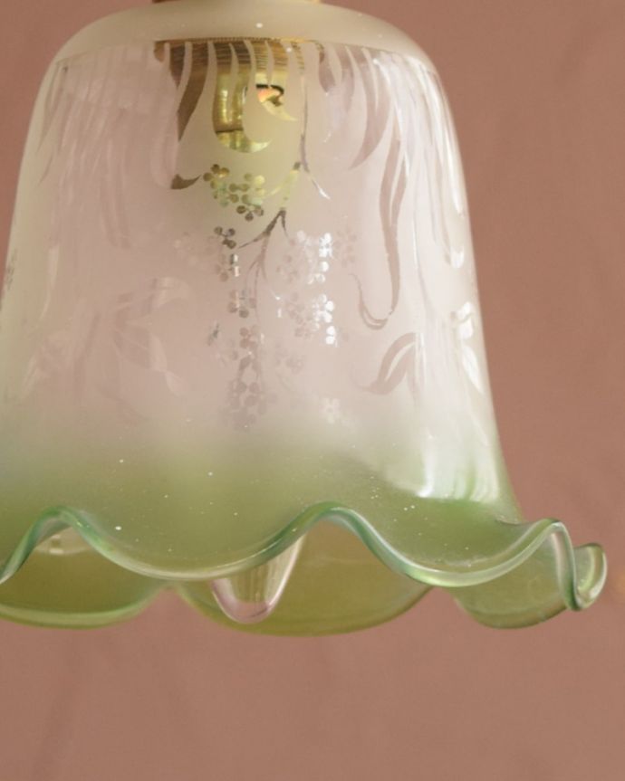 ペンダントライト　照明・ライティング　ガラスランプシェード　アンティークらしいデザインこだわりたい方におススメのアンティークのシェード。(m-4299-z)