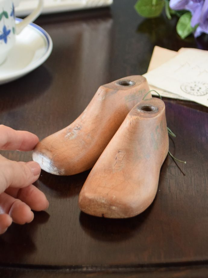 アンティーク 子供靴木型 フランス 木靴 不揃い古道具 骨董